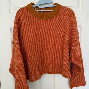 Free People Orange Knit Sweater